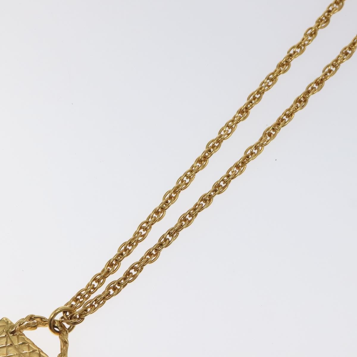 Chanel Flap Bag Pendant Necklace Metal, GOLD, METAL, Necklace