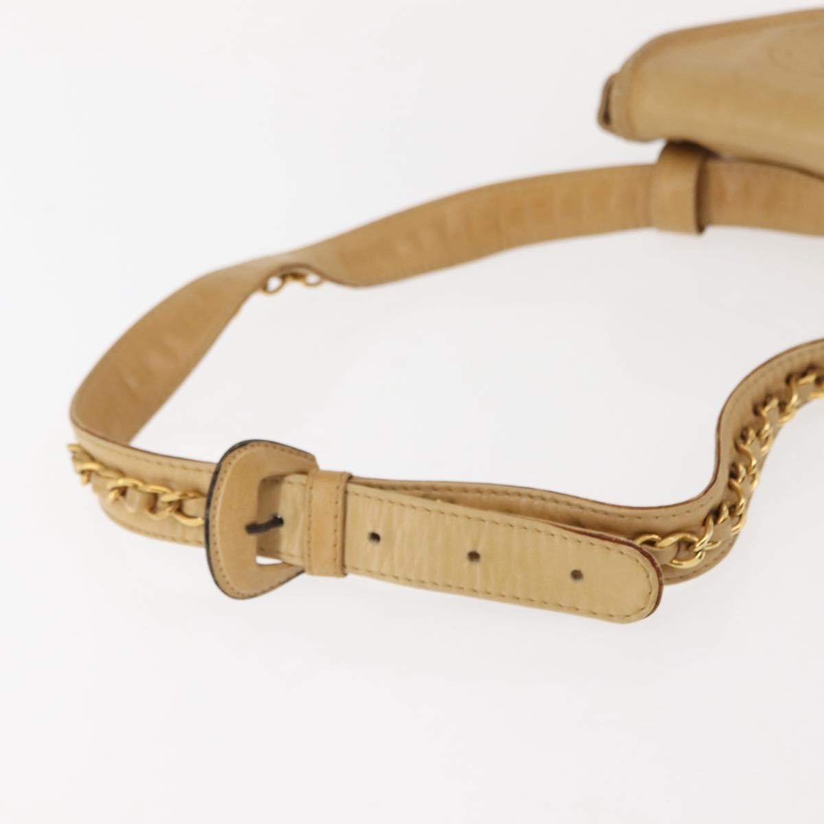 Chanel Vintage Flap Waist Bag Leather, BEIGE, LEATHER, Clutche & pouche