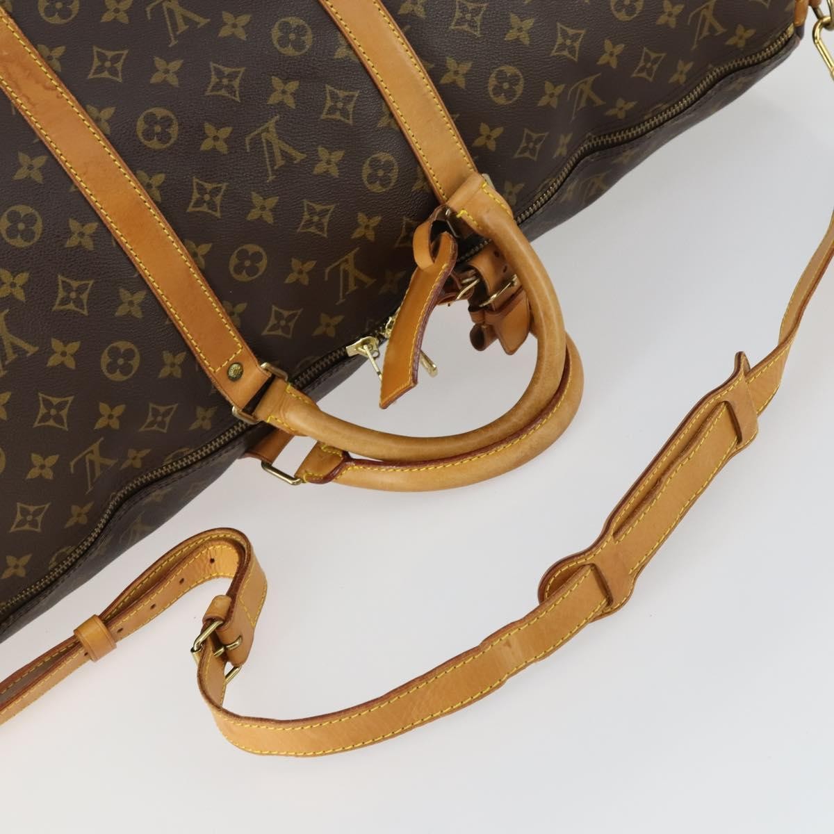 Louis Vuitton Keepall Bandouliere Bag Monogram Canvas, BROWN, CANVAS, Travel bag