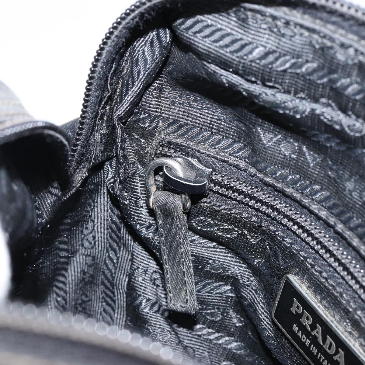 Prada Front Pocket Messenger Bag Tessuto, BLACK, NYLON, Shoulder bag