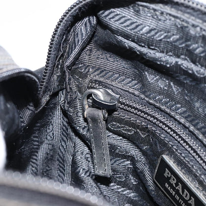 Prada Front Pocket Messenger Bag Tessuto, BLACK, NYLON, Shoulder bag