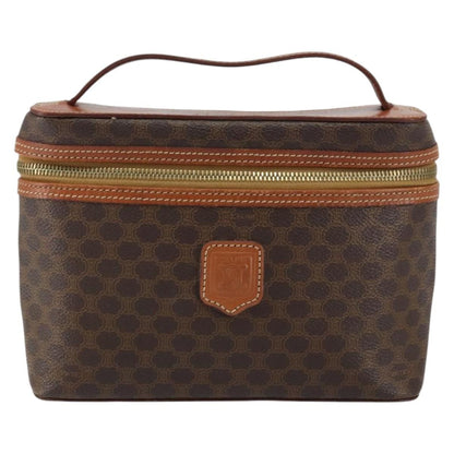 Celine Macadam Vanity Bag Canvas, BROWN, CANVAS, Handbag