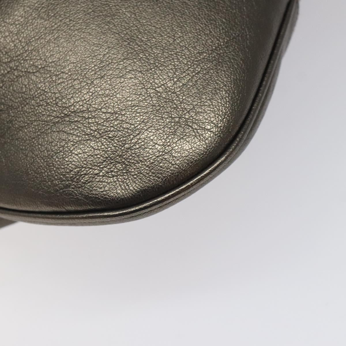 Salvatore Ferragamo Gancini Tote Leather, SILVER, LEATHER, Tote bag