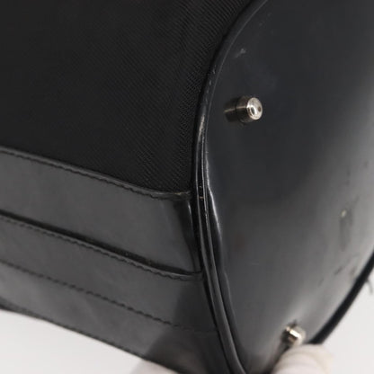 Gucci Vintage Bamboo Bucket Bag Nylon and Leather, BLACK, NYLON, Bag