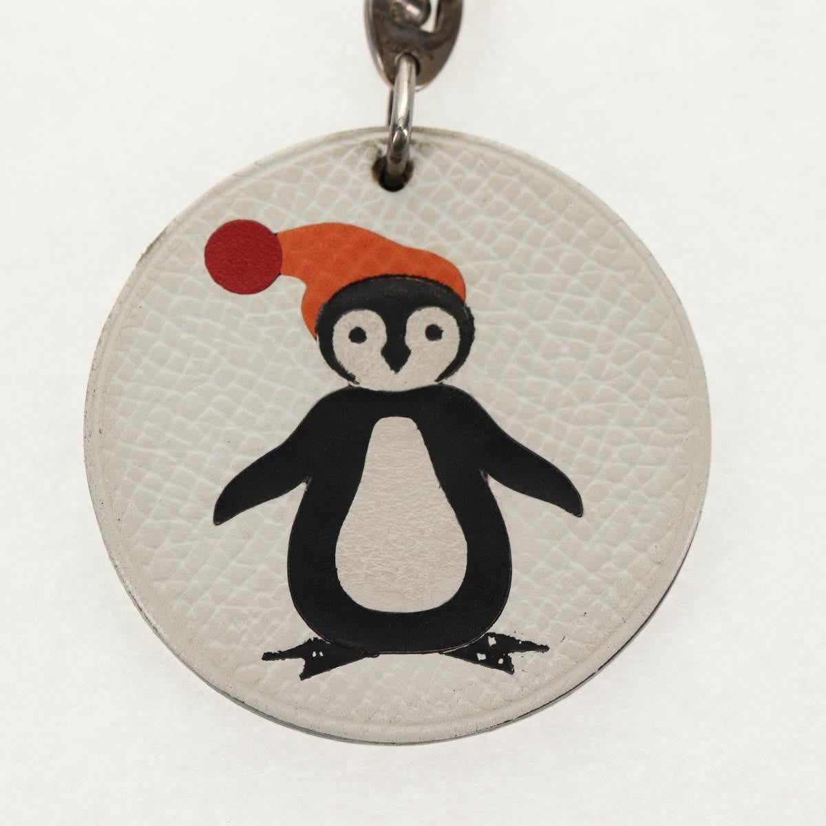 Hermes Breloque Bag Charm Metal, WHITE, LEATHER, Charms and Keychains