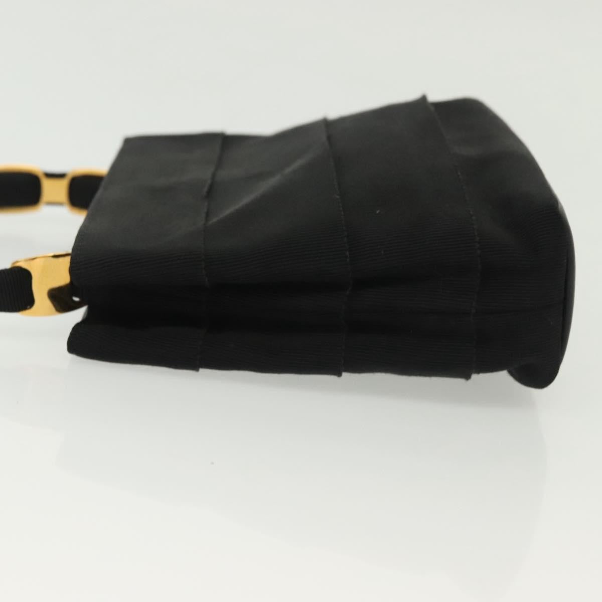 Salvatore Ferragamo Vala Handbag Canvas, BLACK, CANVAS, Handbag