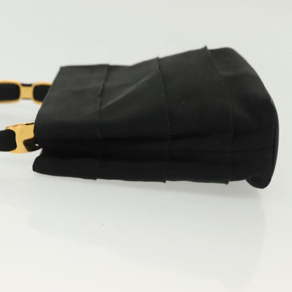 Salvatore Ferragamo Vala Handbag Canvas, BLACK, CANVAS, Handbag