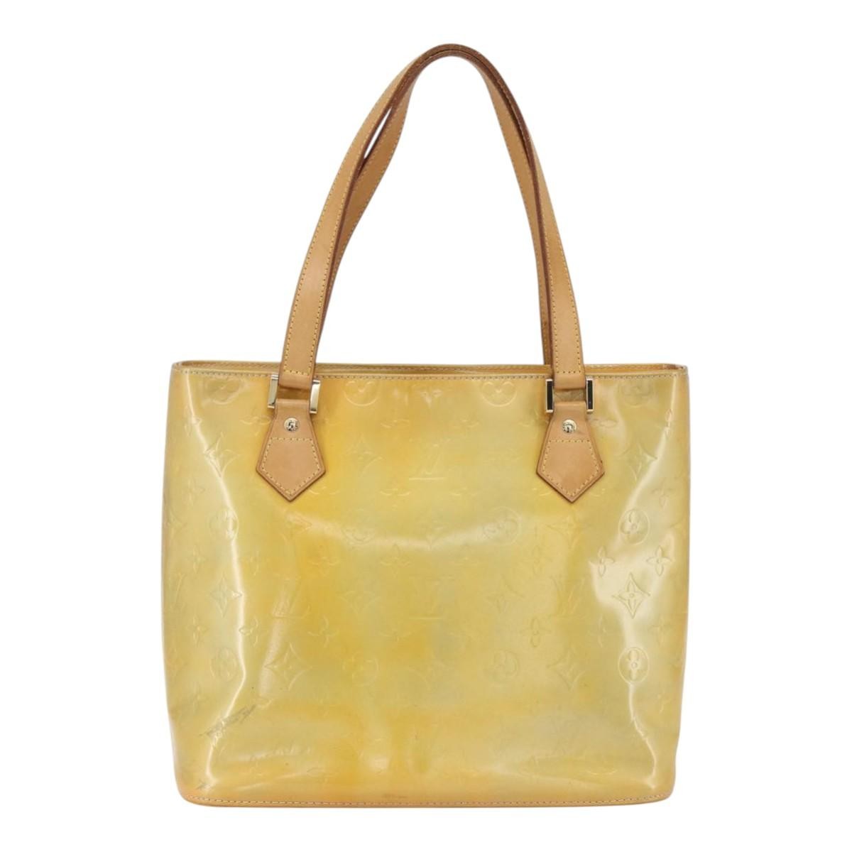 Louis Vuitton Houston Handbag Monogram Vernis, BEIGE, PATENT_LEATHER, Tote bag