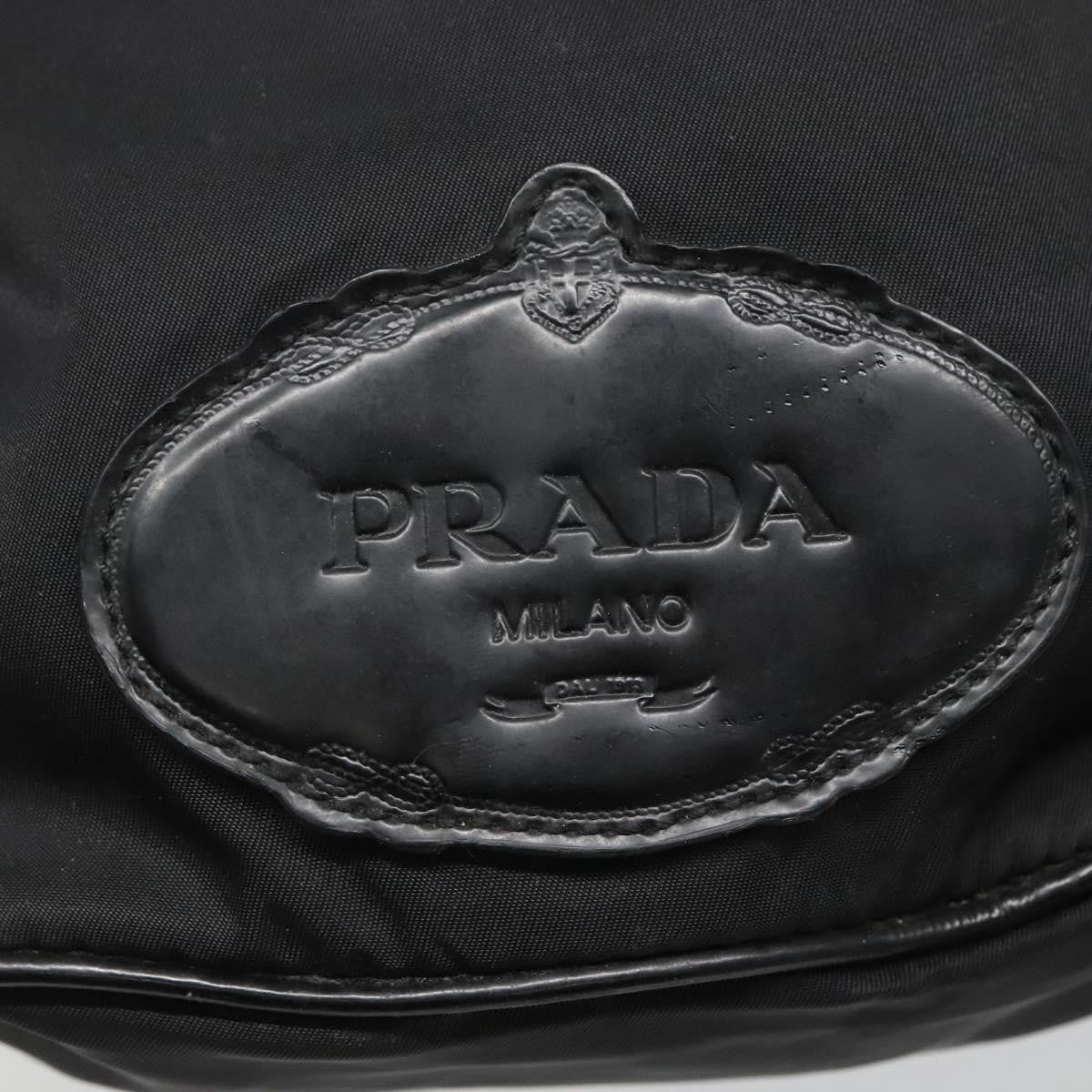 Prada Drawstring Pouch Tessuto, BLACK, NYLON, Clutche & pouche