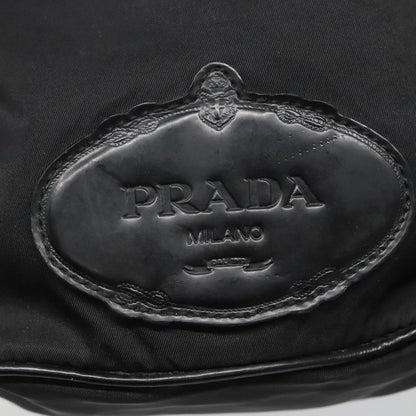 Prada Drawstring Pouch Tessuto, BLACK, NYLON, Clutche & pouche