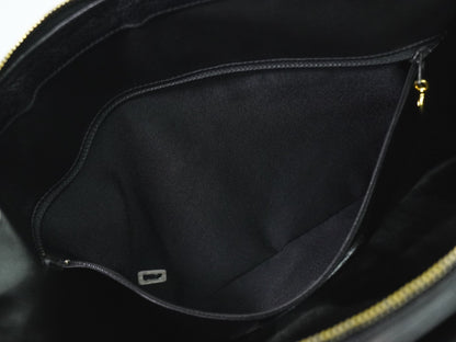 Chanel Vintage Front Pocket Tote Caviar, BLACK, LEATHER, Tote bag