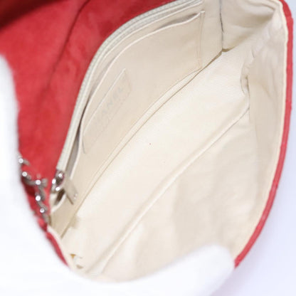 Chanel Natural Beauty Flap Bag Suede, RED, SUEDE, Shoulder bag