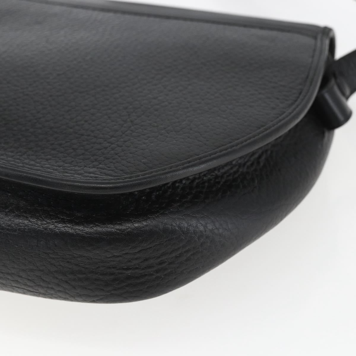 Christian Dior Vintage CD Flap Shoulder Bag Leather, BLACK, LEATHER, Shoulder bag