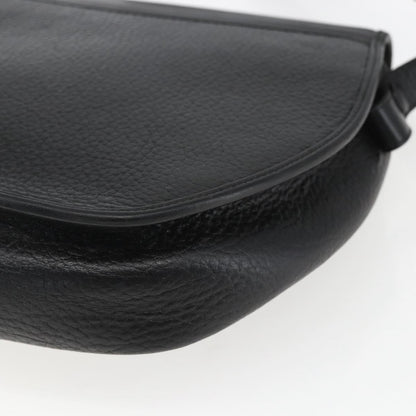 Christian Dior Vintage CD Flap Shoulder Bag Leather, BLACK, LEATHER, Shoulder bag