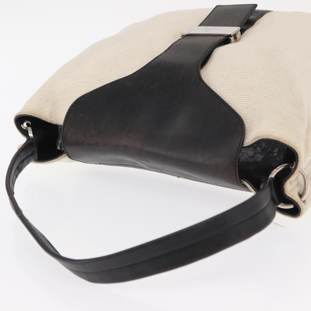 Gucci Vintage Shoulder Bag Canvas, BEIGE, CANVAS, Shoulder bag