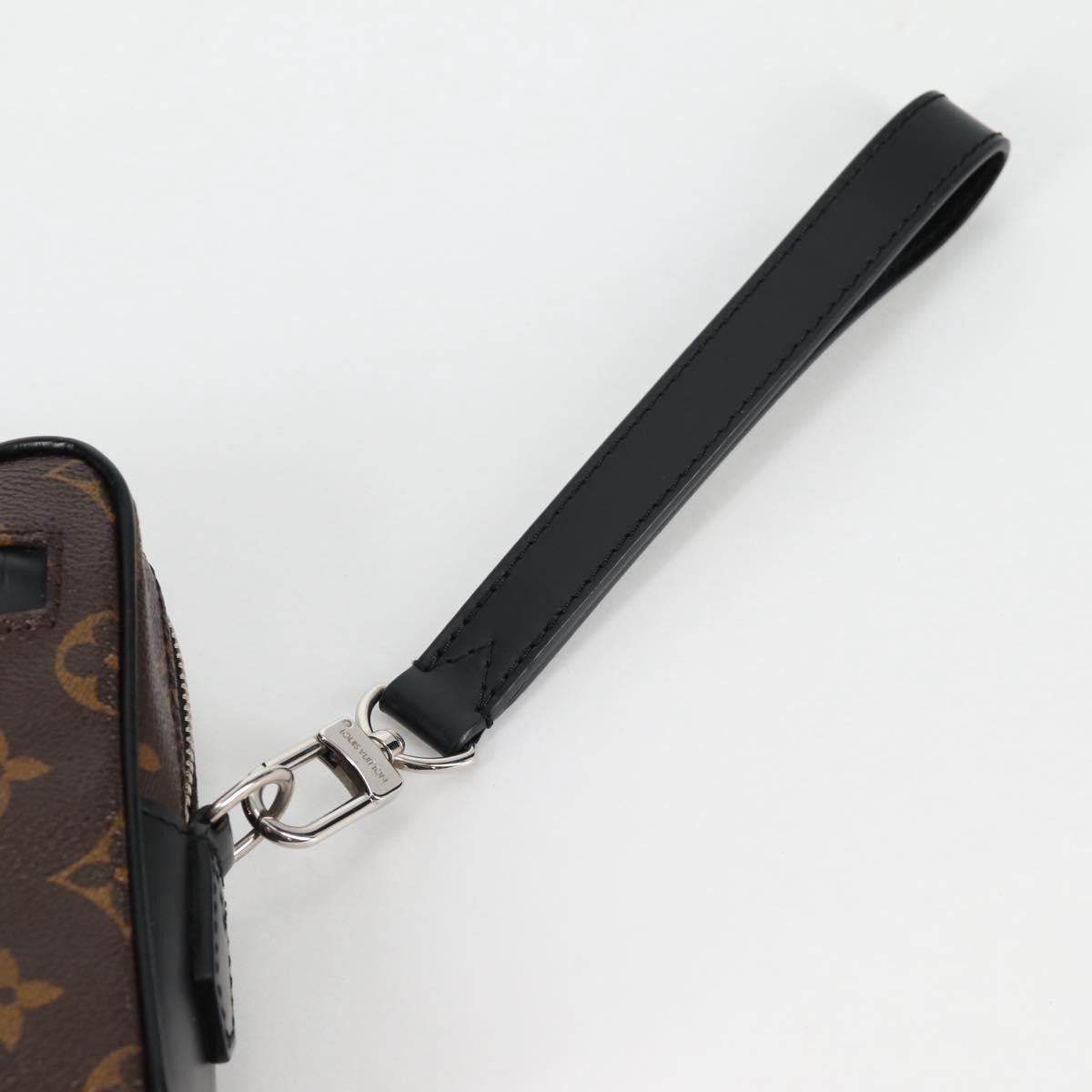 Louis Vuitton Kasai Clutch Macassar Monogram Canvas, BROWN, CANVAS, Clutche & pouche