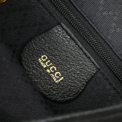 Gucci Vintage Horsebit Sling Bag Suede, BLACK, SUEDE, Shoulder bag