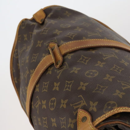 Louis Vuitton Saumur Handbag Monogram Canvas, BROWN, CANVAS, Shoulder bag