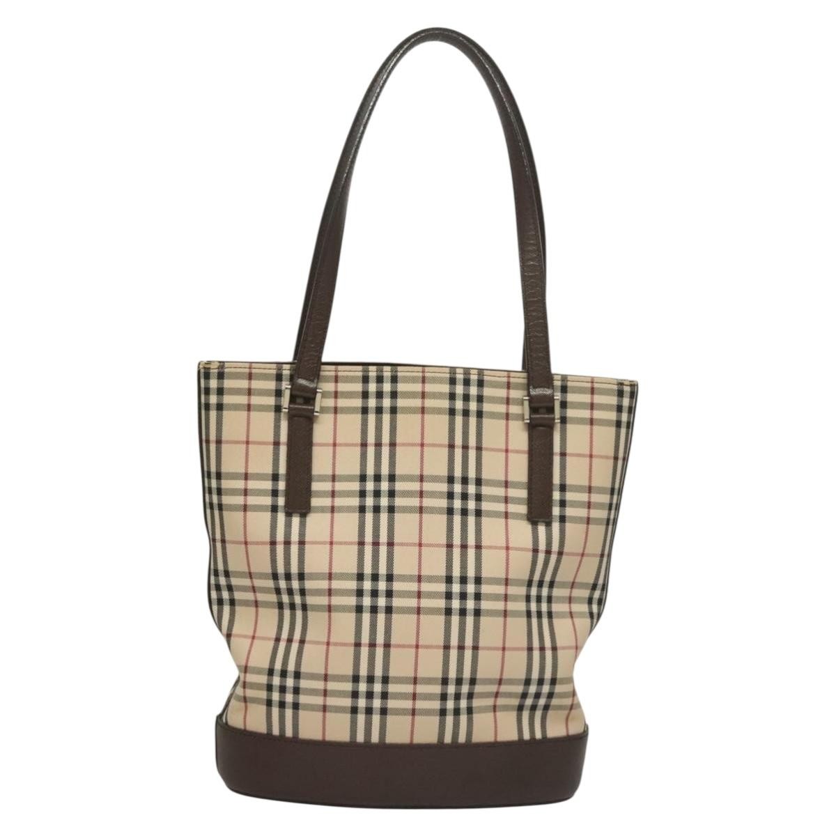 Burberry Nova Check Tote canvas check pattern, BEIGE, CANVAS, Tote bag