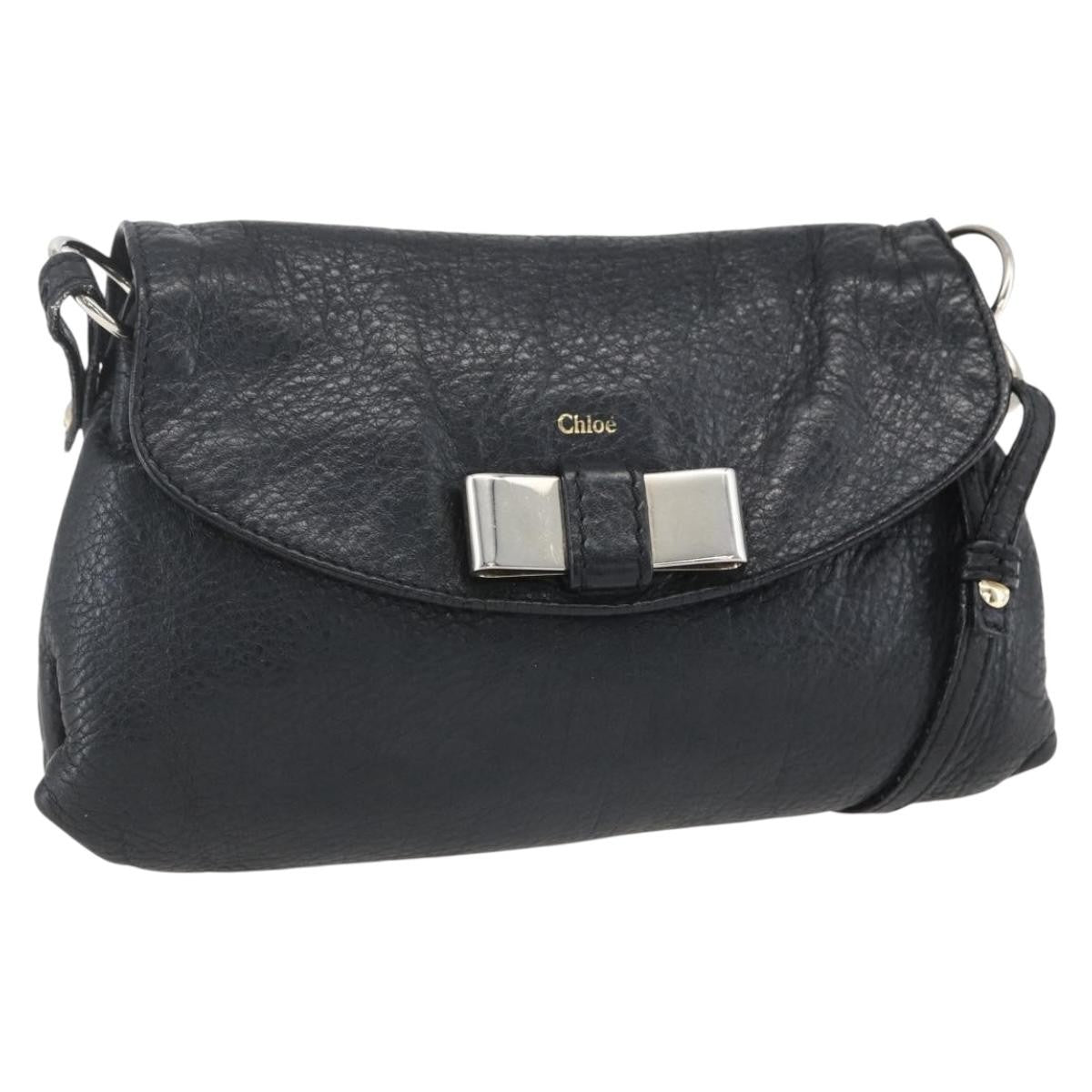Chloe Lily Shoulder bag Leather, BLACK, LEATHER, Shoulder bag