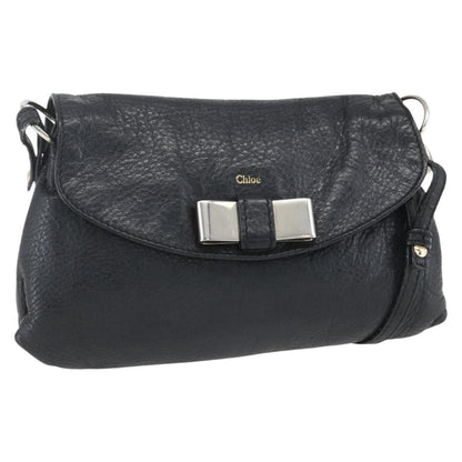 Chloe Lily Shoulder bag Leather, BLACK, LEATHER, Shoulder bag