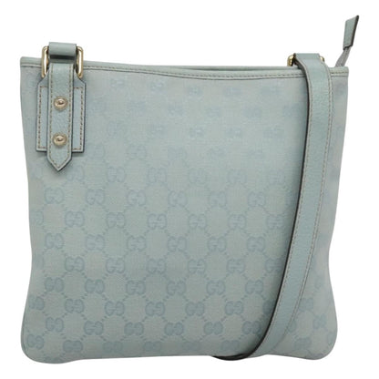 Gucci Vintage Flat Messenger Bag GG Canvas, BLUE, CANVAS, Shoulder bag