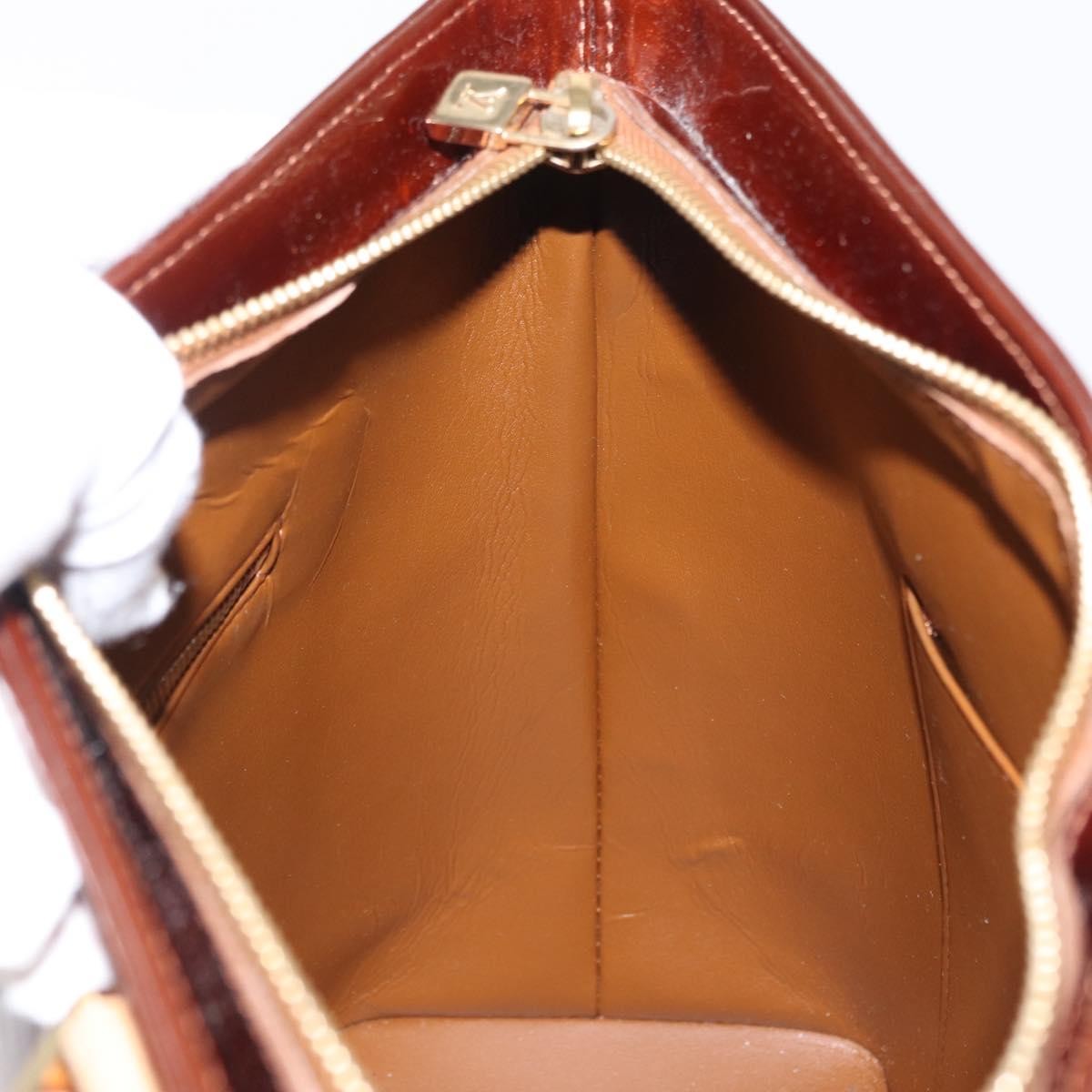 Louis Vuitton Houston Handbag Monogram Vernis, BROWN, PATENT_LEATHER, Handbag