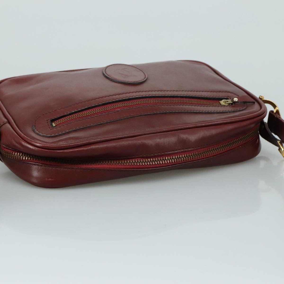 cartier Must de Cartier Shoulder Bag Leather, Burgundy, Leather, Shoulder Bag