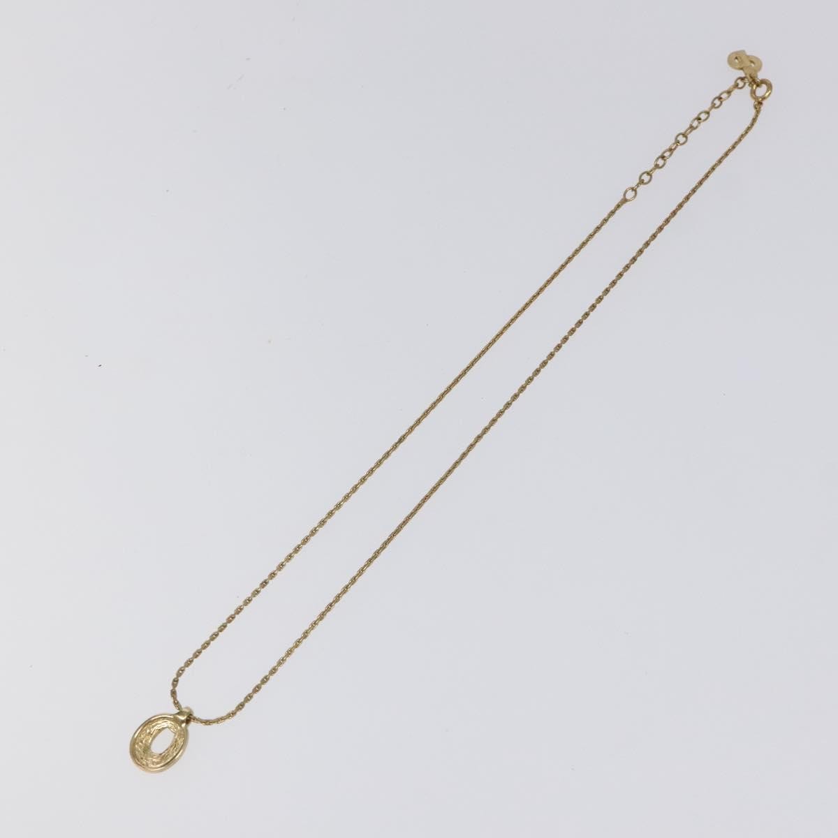 Christian Dior CD Pendant Necklace Gold-plated, GOLD, METAL, Necklace