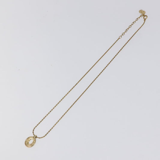 Christian Dior CD Pendant Necklace Gold-plated, GOLD, METAL, Necklace