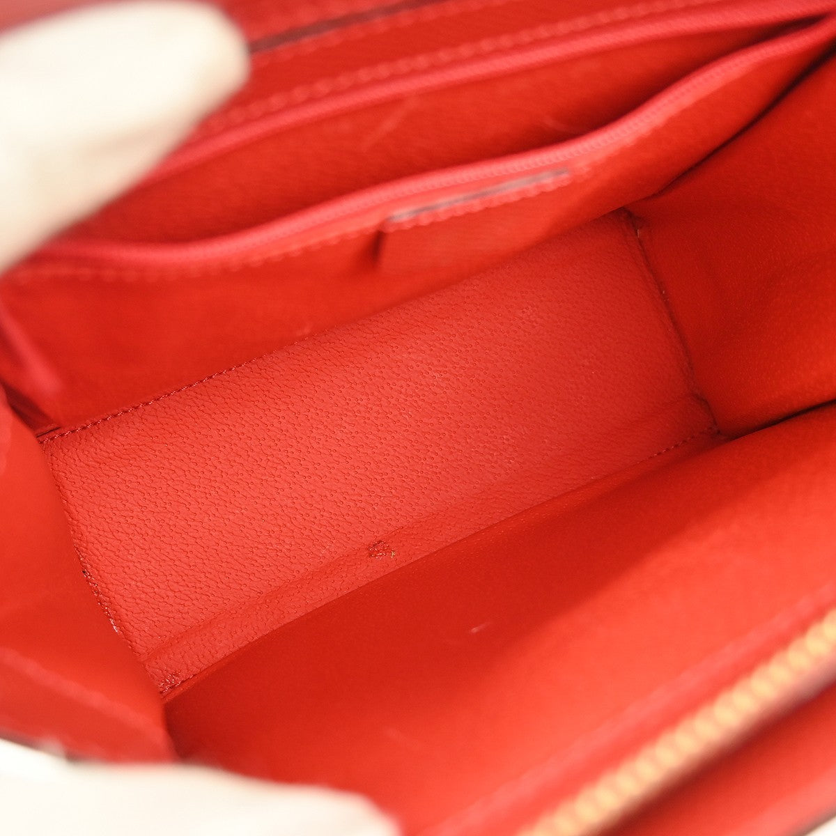 Celine Vintage turn lock shoulder bag Leather, RED, LEATHER, Tote bag