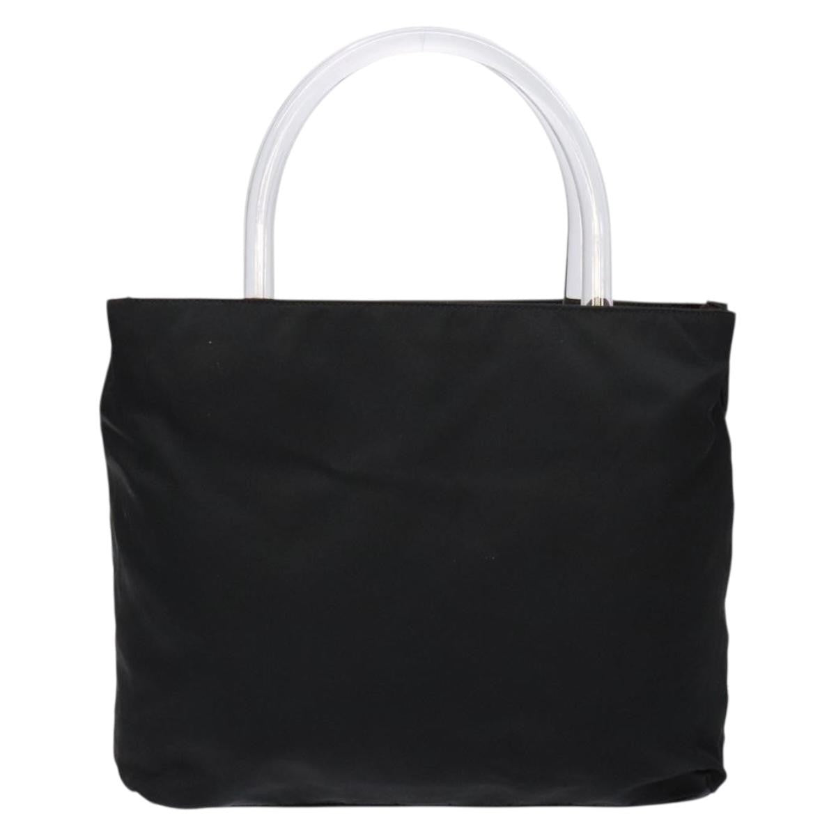 Prada Resin Handle Tote Tessuto, BLACK, NYLON, Tote bag