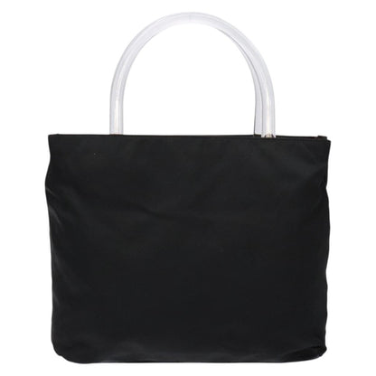 Prada Resin Handle Tote Tessuto, BLACK, NYLON, Tote bag
