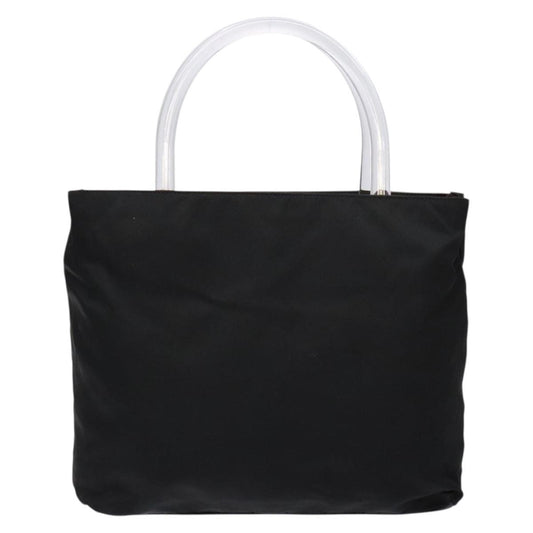 Prada Resin Handle Tote Tessuto, BLACK, NYLON, Tote bag