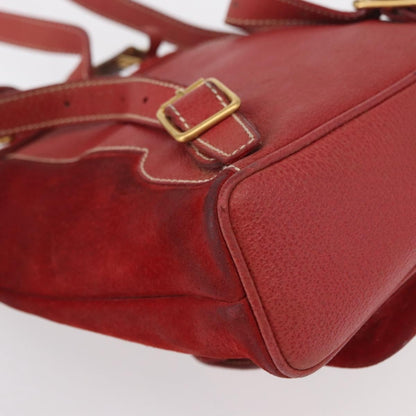 Gucci Vintage Bamboo Backpack Suede, RED, SUEDE, Backpack