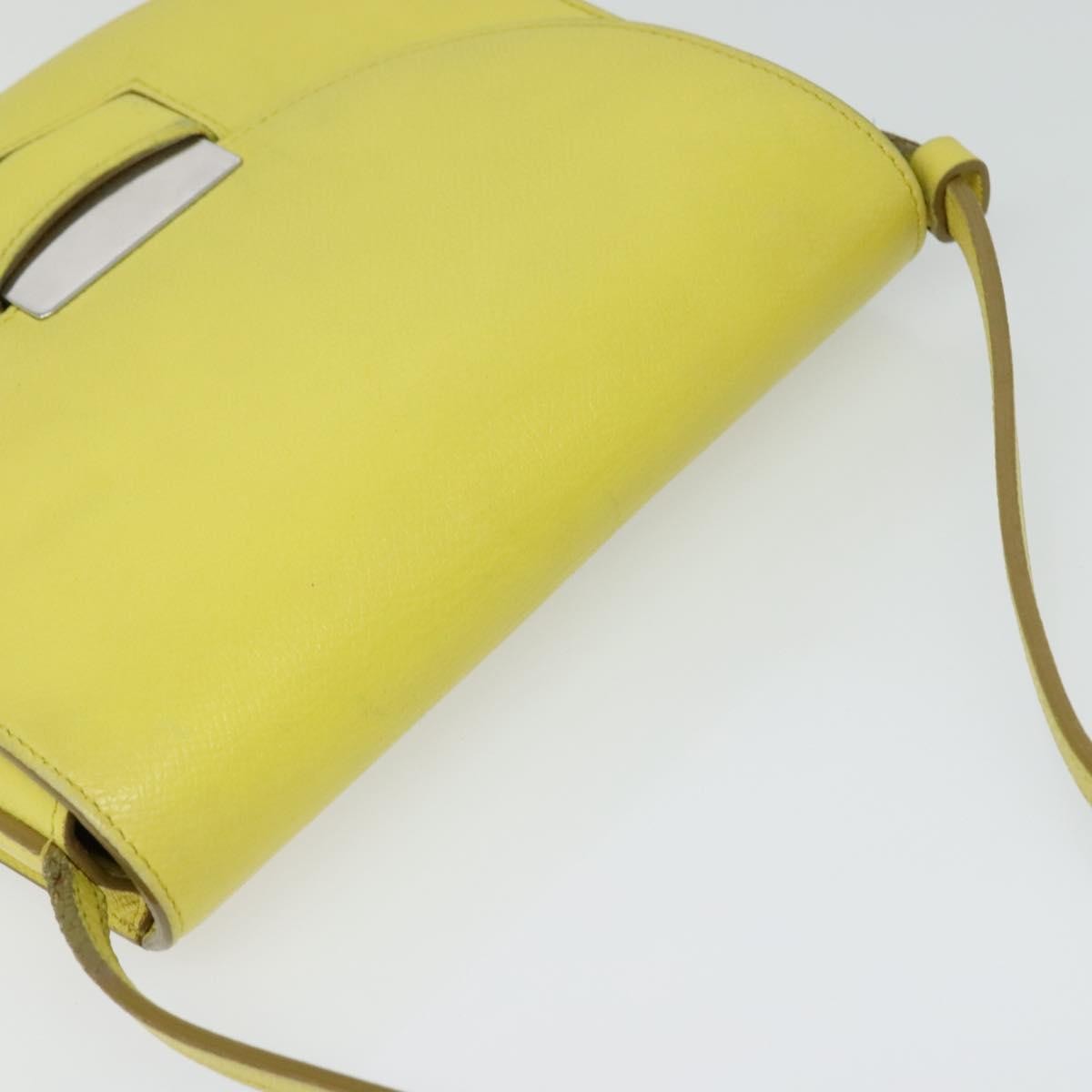 Celine Trotteur Crossbody Bag Grainy Leather, YELLOW, LEATHER, Crossbody bag
