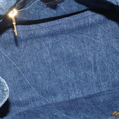 Prada Canapa Tote Denim, BLUE, CANVAS, Tote bag