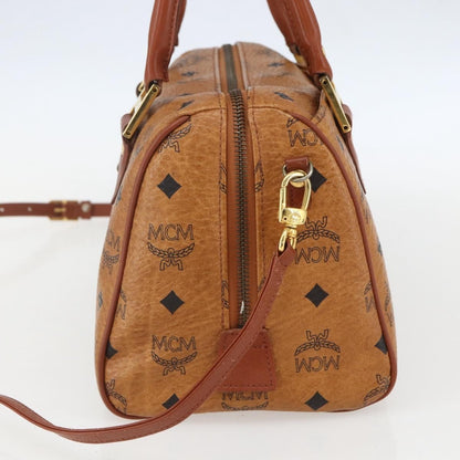MCM Visetos logogramme Handbag Canvas and Leather, BROWN, CANVAS, Handbag