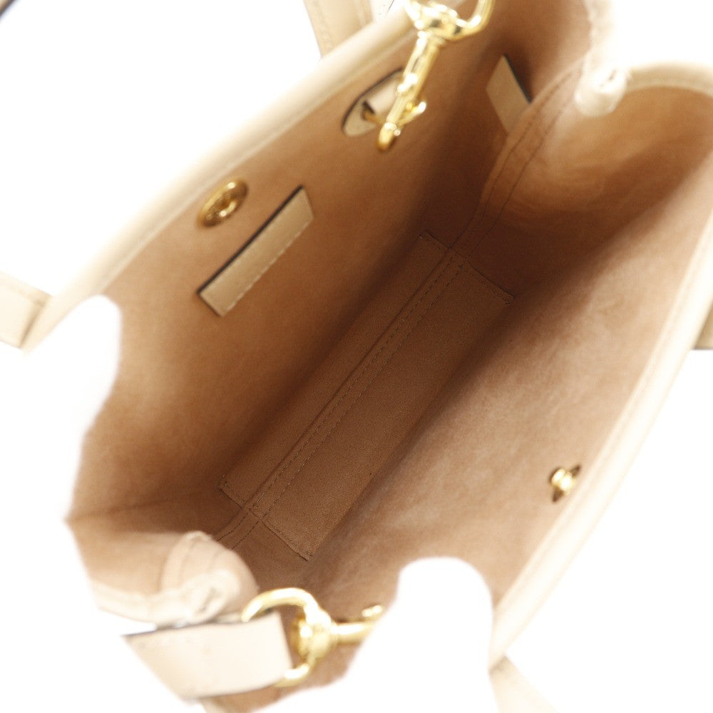 Gucci GG super mini handbag Leather, BEIGE, LEATHER, Handbag