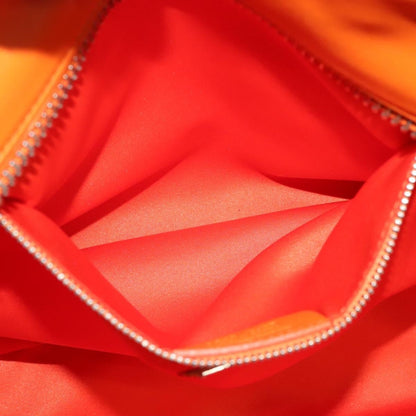 Salvatore Ferragamo Gancini handbag Canvas and Leather, ORANGE, CANVAS, Handbag