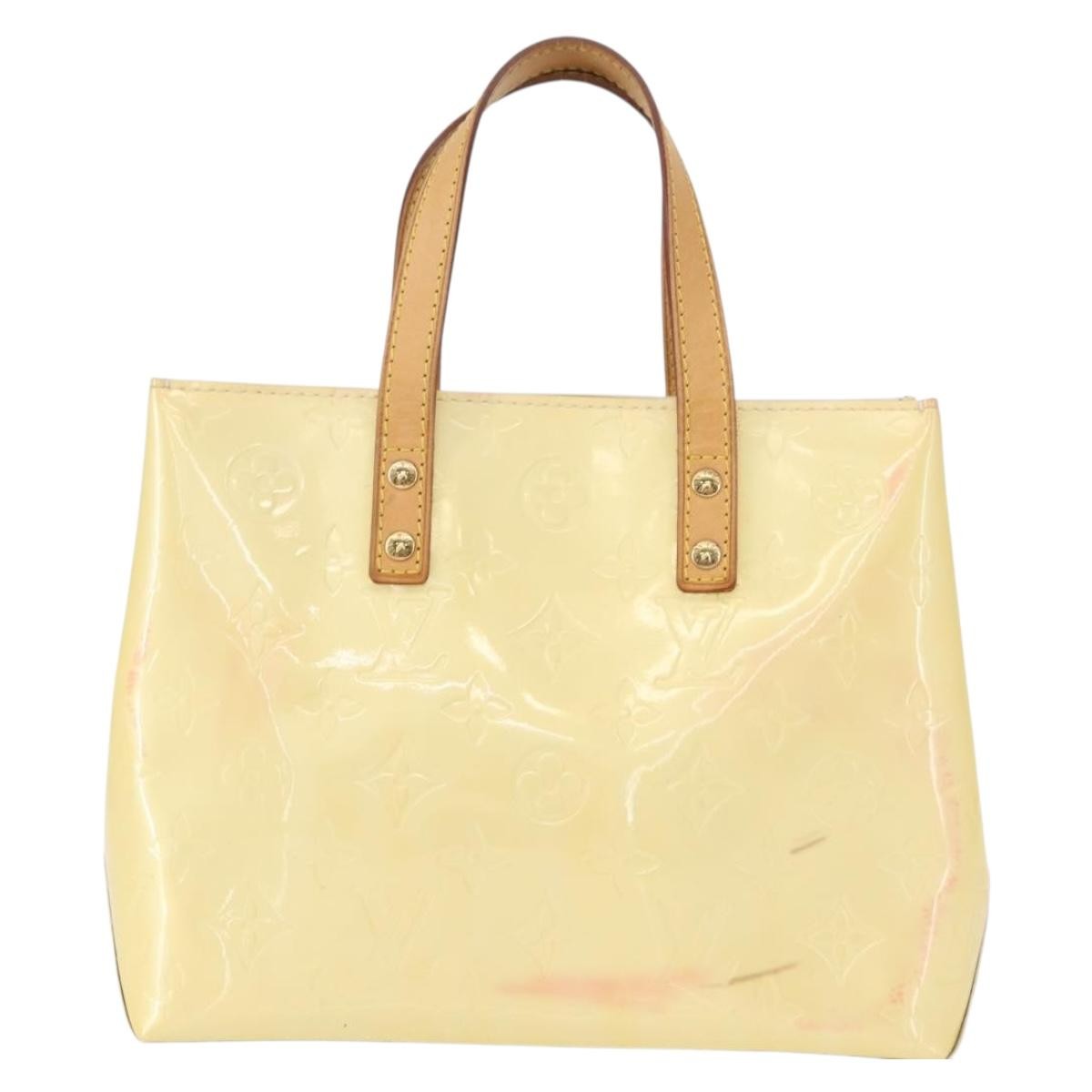 Louis Vuitton Reade Handbag Monogram Vernis, BEIGE, PATENT_LEATHER, Tote bag