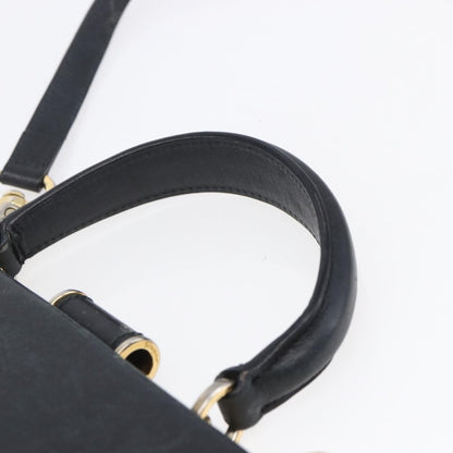 Salvatore Ferragamo Vintage Shoulder Bag Leather, BLACK, LEATHER, Shoulder bag