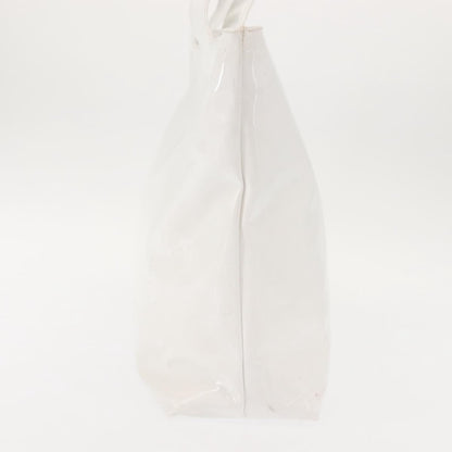 Salvatore Ferragamo Gancini Tote Patent leather, WHITE, PATENT_LEATHER, Tote bag