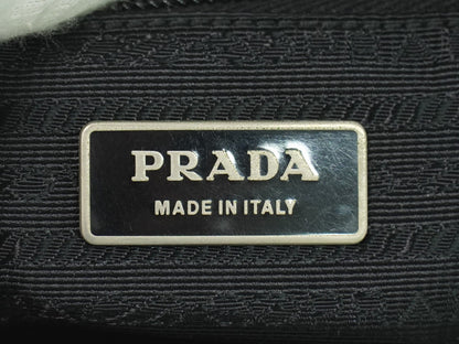 Prada Flat Messenger Bag Tessuto, BLACK, NYLON, Shoulder bag
