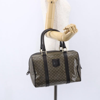 Celine Vintage Duffle Bag Macadam Coated Canvas, BEIGE, CANVAS, Handbag
