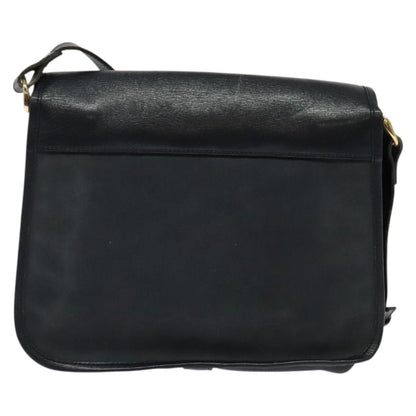 Burberry Flap Shoulder Bag Leather, NAVY, LEATHER, Shoulder bag