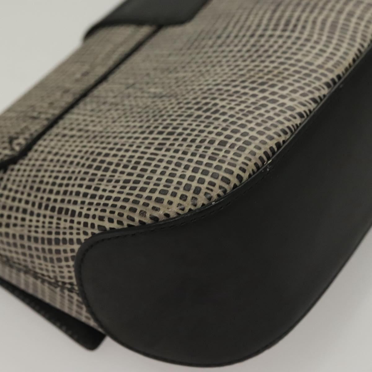 Salvatore Ferragamo Gancini Shoulder Bag Leather, BLACK, LEATHER, Shoulder bag