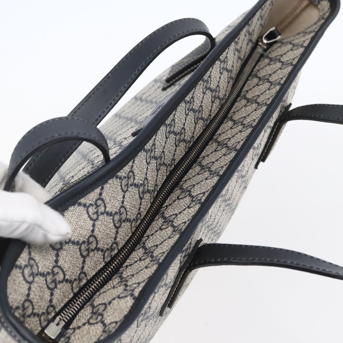 Gucci Open Tote GG Canvas, NAVY, CANVAS, Tote bag