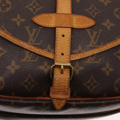 Louis Vuitton Saumur Handbag Monogram Canvas, BROWN, CANVAS, Shoulder bag
