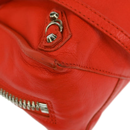 Balenciaga Papier A6 Zip Around Classic Studs Bag Leather, RED, LEATHER, Tote bag